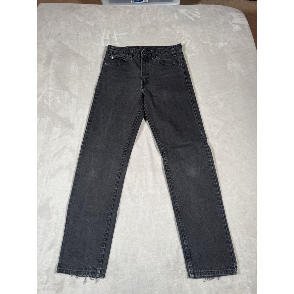 Vintage 90s Levis 505 Jeans Size 32x32 (Fit 30x31) Black MADE IN USA